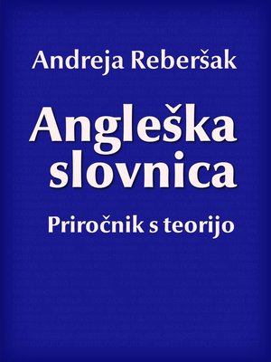 cover image of Angleška slovnica
